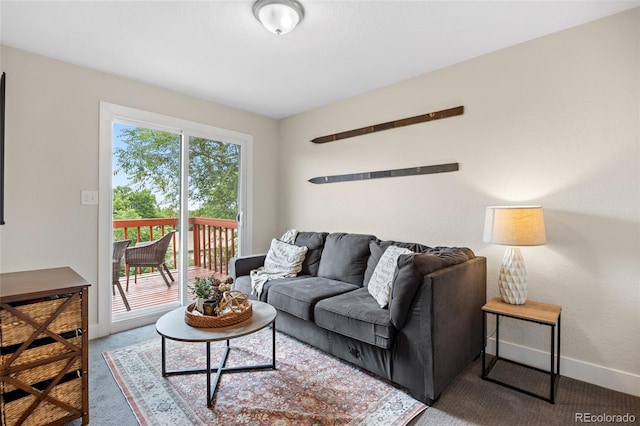 12705 W Chenango Ave, Morrison, CO 80465 - living room with carpet and baseboards