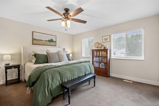 12705 W Chenango Ave, Morrison, CO 80465 - bedroom with carpet flooring and ceiling fan