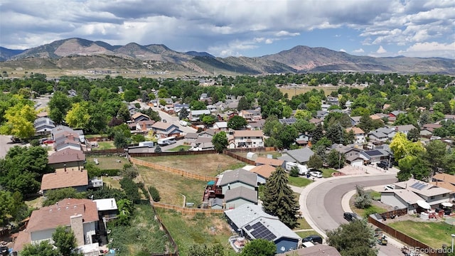 12705 W Chenango Ave, Morrison, CO 80465 - aerial view of residential area with a mountainous background