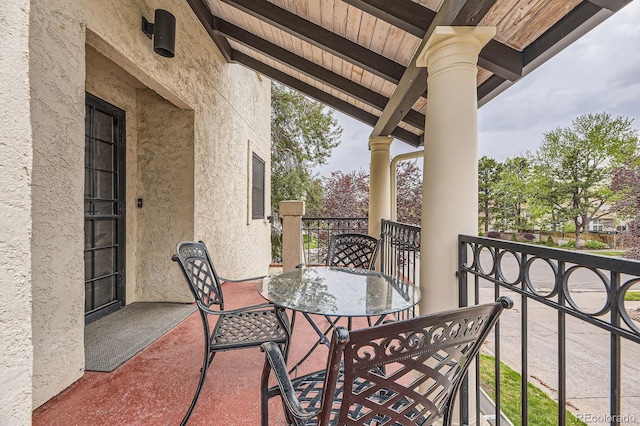 view of balcony