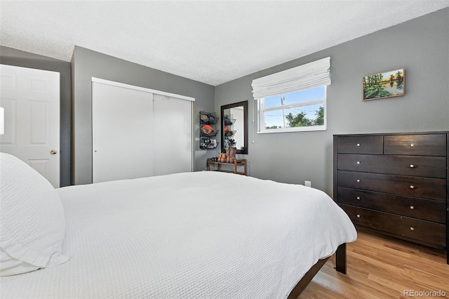 2011 S Vallejo St, Denver, CO 80223 - bedroom featuring a closet and light wood-type flooring