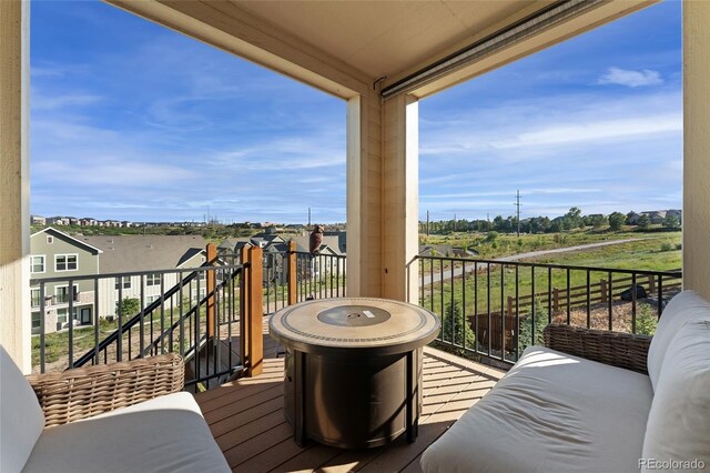 3278 Ghost Dance Dr, Castle Rock, CO 80108 - view of wooden terrace