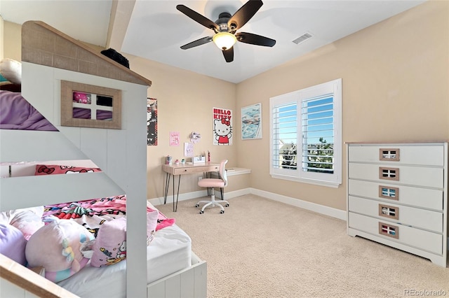 3278 Ghost Dance Dr, Castle Rock, CO 80108 - bedroom with carpet and a ceiling fan