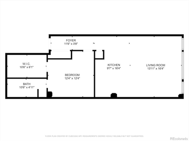 720 16th St Unit 306, Denver, CO 80202 - floor plan / room layout