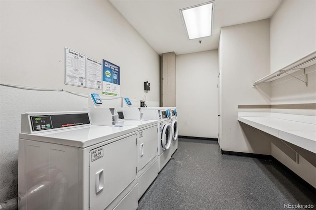 720 16th St Unit 306, Denver, CO 80202 - shared laundry room featuring washer and dryer and baseboards
