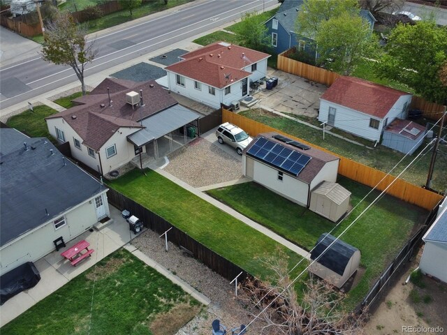 aerial view of residential area