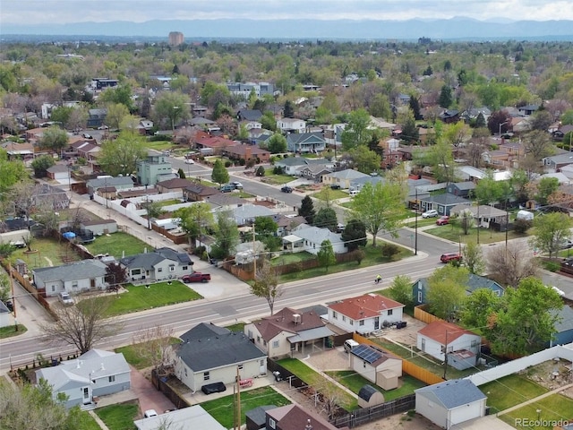 aerial view of residential area