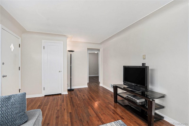 2235 W 46th Ave, Denver, CO 80211 - living area featuring wood finished floors and baseboards
