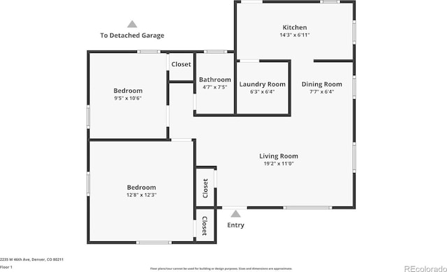 2235 W 46th Ave, Denver, CO 80211 - view of property floor plan