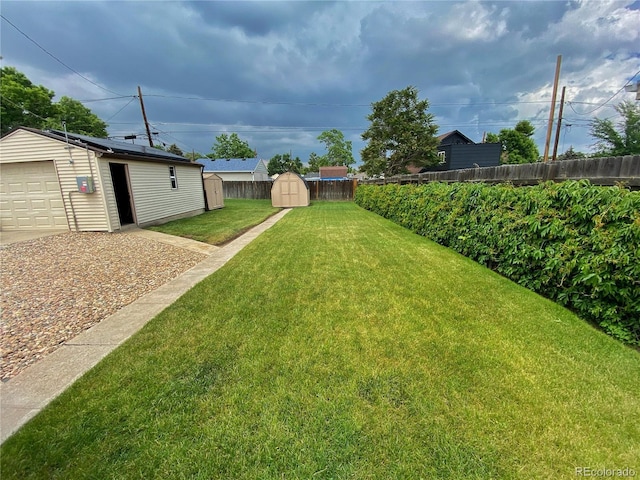2235 W 46th Ave, Denver, CO 80211 - fenced backyard featuring a shed and a detached garage