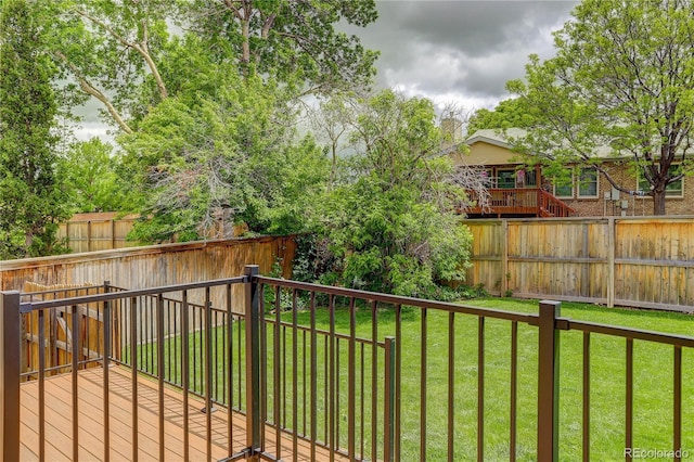 8652 Aberdeen Cir, Highlands Ranch, CO 80130 - view of yard with a wooden deck
