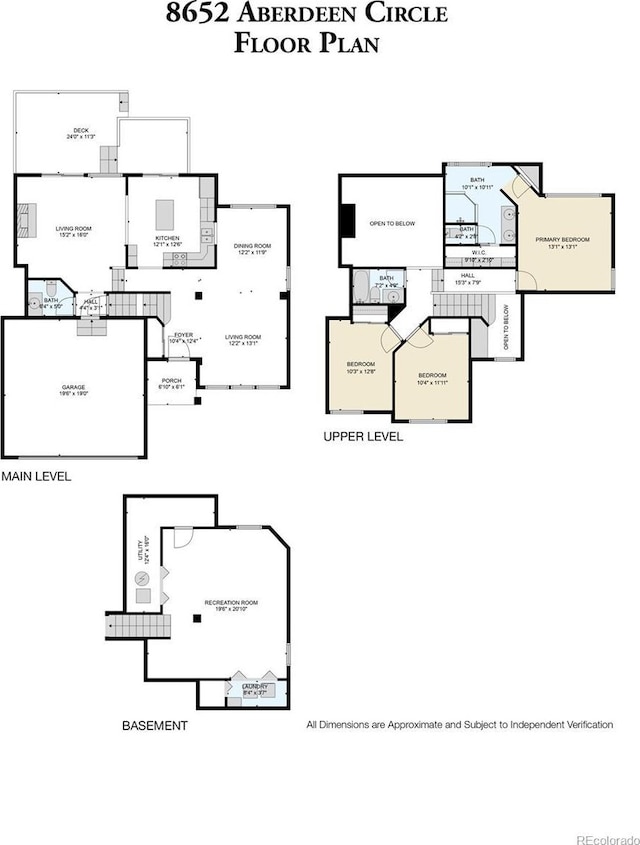 8652 Aberdeen Cir, Highlands Ranch, CO 80130 - property floor plan