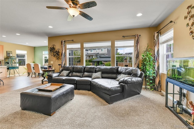 109 N Patsburg St, Aurora, CO 80018 - living area with recessed lighting and ceiling fan