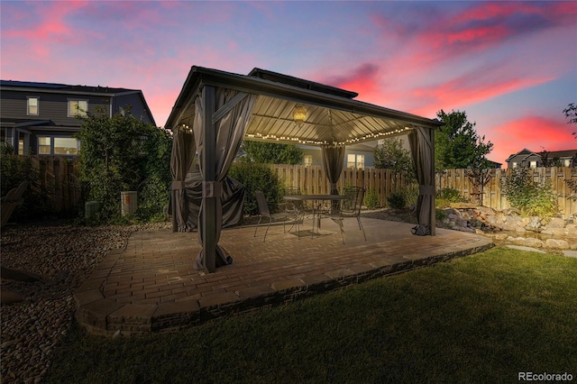 109 N Patsburg St, Aurora, CO 80018 - fenced backyard with a gazebo and a patio