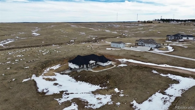 aerial view featuring a rural view