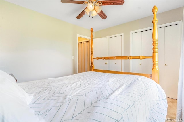 7887 York St Unit 1, Denver, CO 80229 - bedroom featuring light colored carpet and ceiling fan