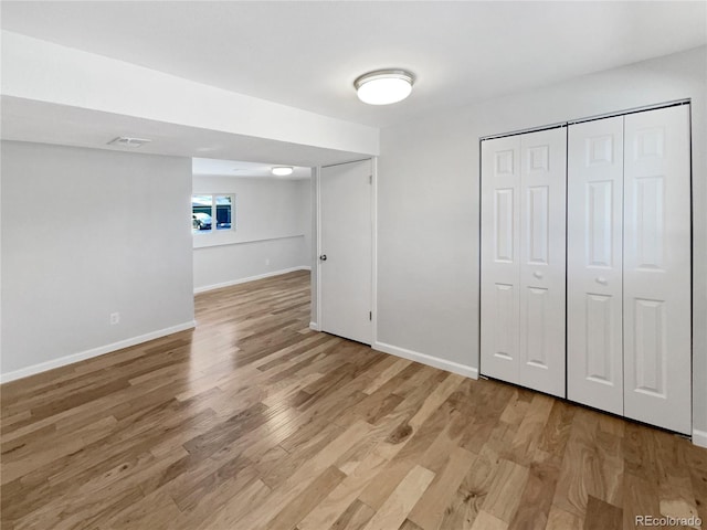 interior space featuring light hardwood / wood-style floors