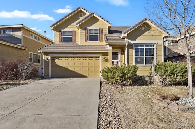 view of front of house featuring a garage