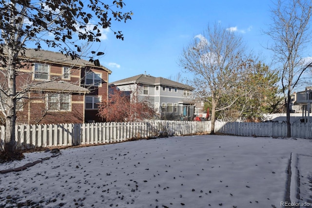 view of snowy yard