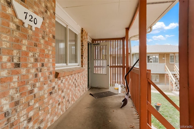 exterior space with a porch