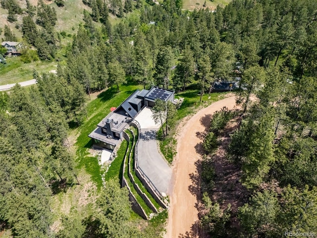 365 Bow Mountain Rd, Boulder, CO 80302 - view of subject property with a heavily wooded area