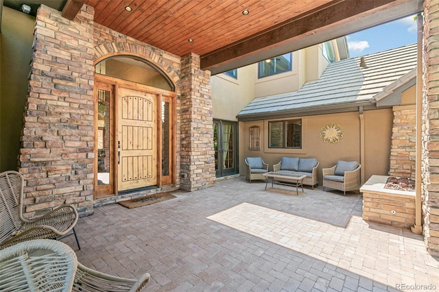 view of patio with outdoor lounge area