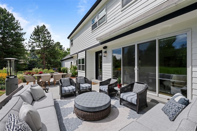 5698 Green Oaks Dr, Greenwood Village, CO 80121 - view of patio featuring an outdoor hangout area and outdoor dining space