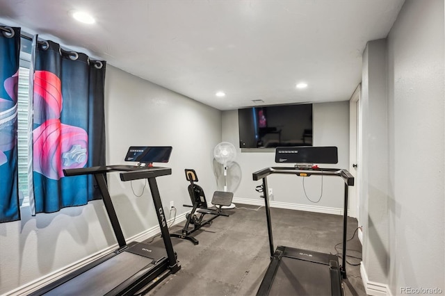 view of exercise room