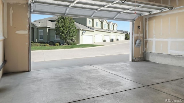 garage with a carport