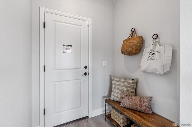 16498 W 92nd Pl, Arvada, CO 80007 - mudroom with wood finished floors and baseboards
