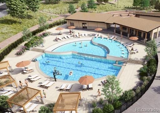 16498 W 92nd Pl, Arvada, CO 80007 - community pool featuring a patio
