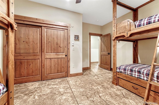 bedroom with ceiling fan