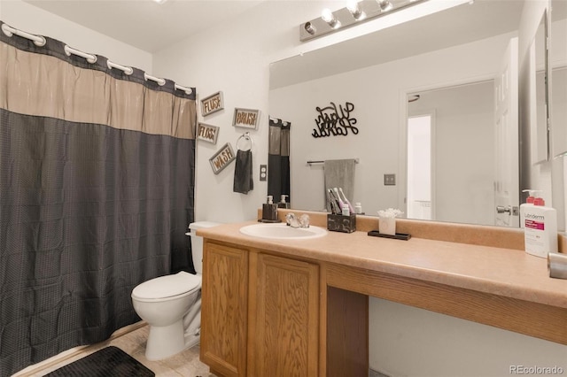 11885 Helena St, Commerce City, CO 80022 - bathroom featuring vanity, walk in shower, and toilet
