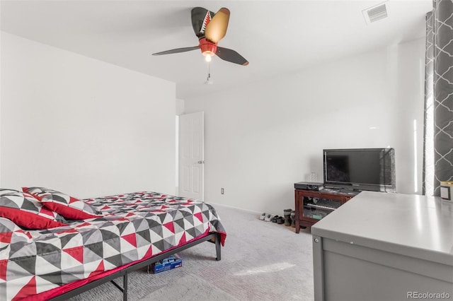 11885 Helena St, Commerce City, CO 80022 - bedroom featuring ceiling fan and light carpet