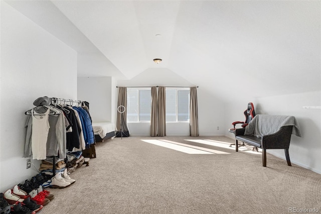 11885 Helena St, Commerce City, CO 80022 - interior space featuring lofted ceiling and carpet flooring