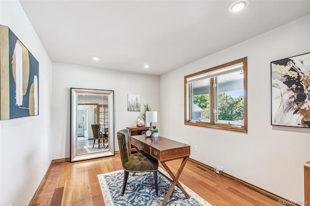 942 Xenon Ct, Golden, CO 80401 - office featuring light wood-type flooring and recessed lighting