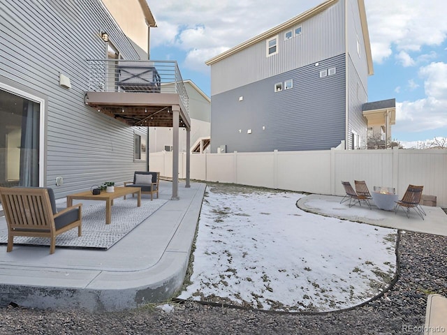 view of patio / terrace with an outdoor living space