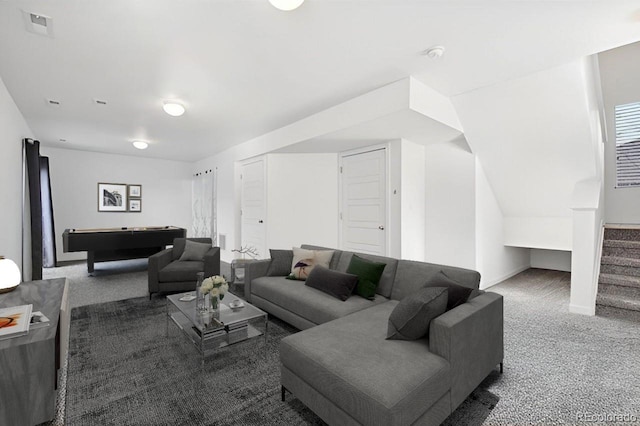 view of carpeted living room