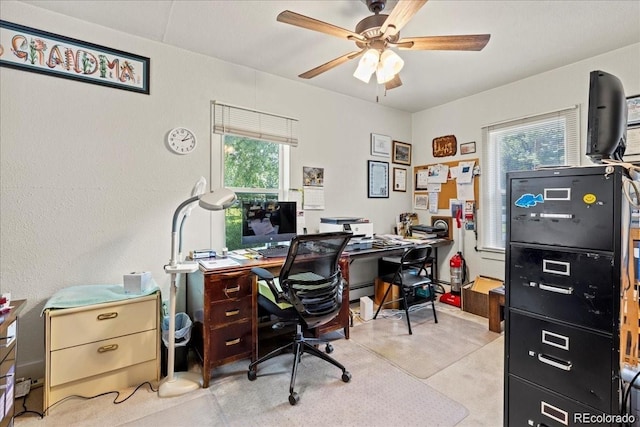 7750 W 5th Ave, Lakewood, CO 80226 - home office with a ceiling fan