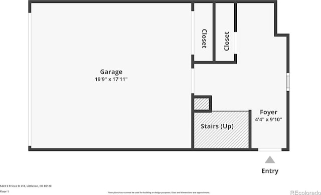 5423 S Prince St Unit B, Littleton, CO 80120 - view of property floor plan