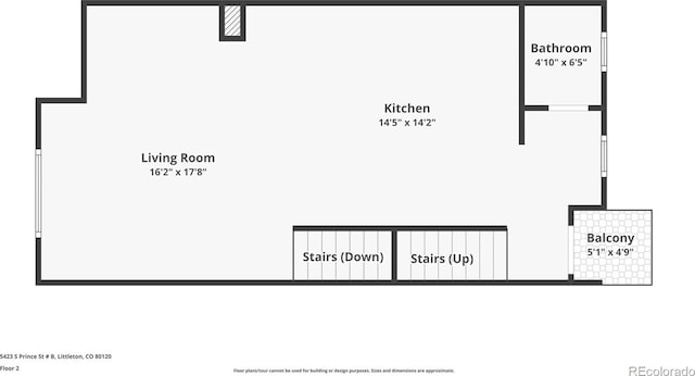 5423 S Prince St Unit B, Littleton, CO 80120 - view of floor plan / room layout
