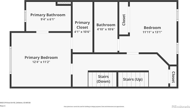 5423 S Prince St Unit B, Littleton, CO 80120 - view of home floor plan