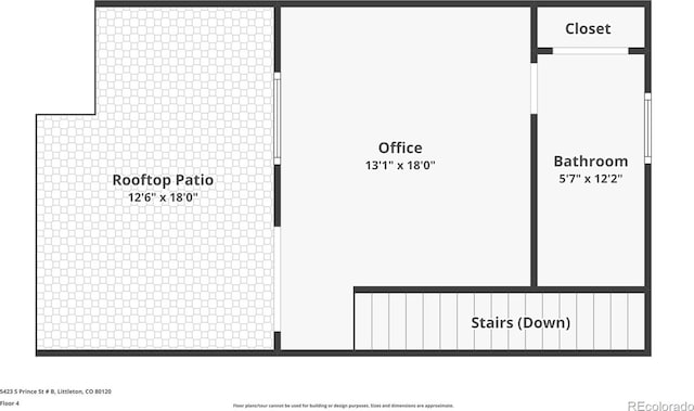 5423 S Prince St Unit B, Littleton, CO 80120 - view of property floor plan