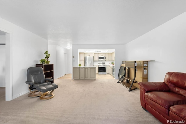 14300 E Marina Dr Unit 306, Aurora, CO 80014 - living room featuring light colored carpet and baseboards