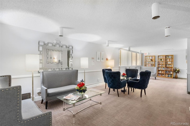 14300 E Marina Dr Unit 306, Aurora, CO 80014 - carpeted living area with a textured ceiling