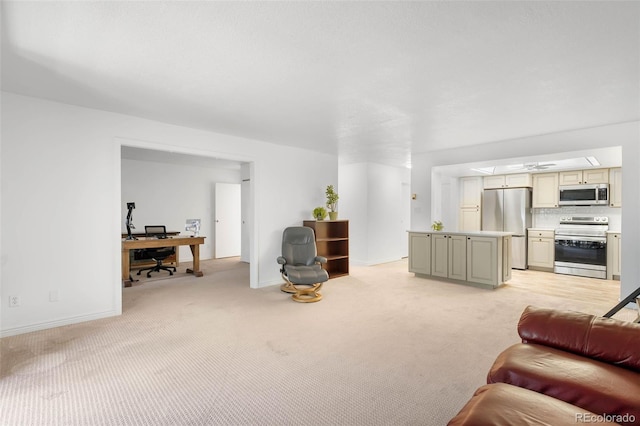 14300 E Marina Dr Unit 306, Aurora, CO 80014 - living area featuring a desk and light colored carpet