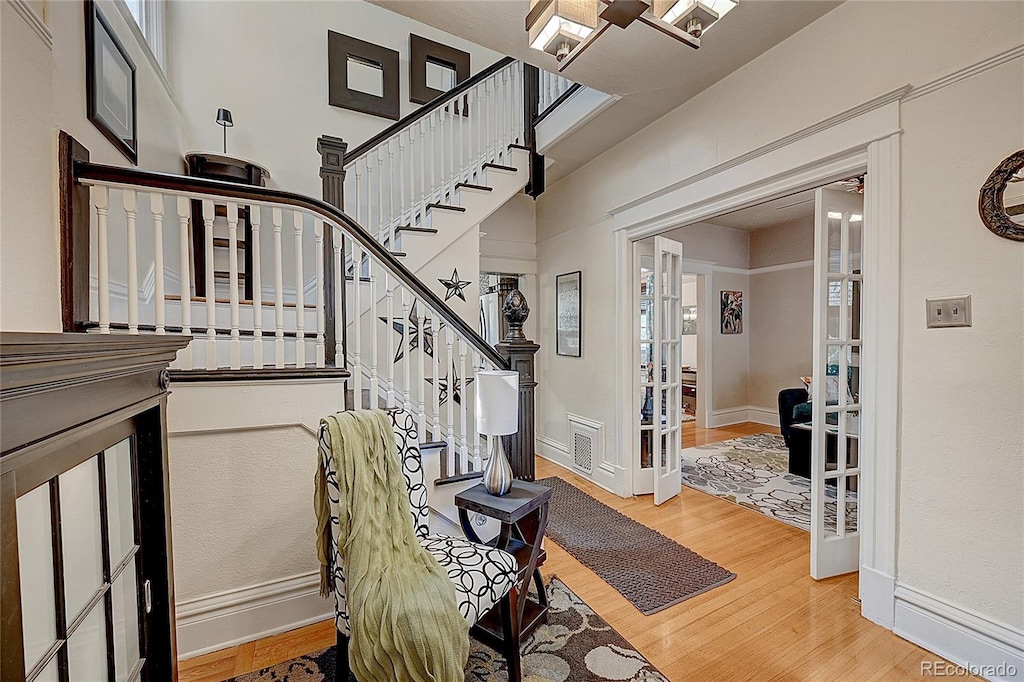 entrance foyer with wood-type flooring