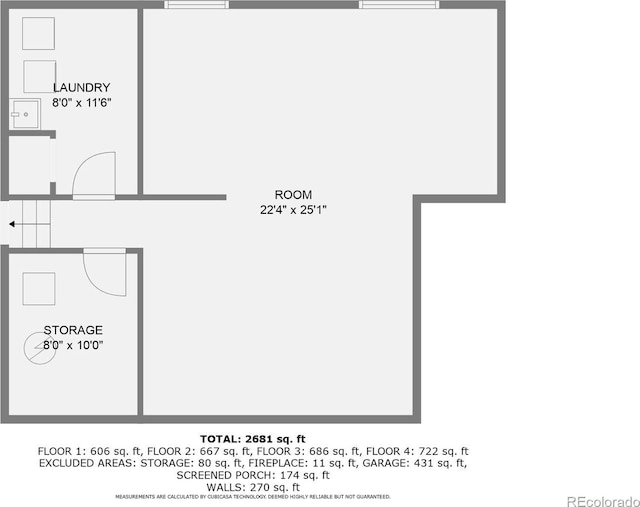3724 S Poplar St, Denver, CO 80237 - view of room layout