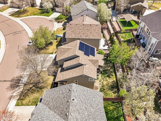 aerial view of residential area