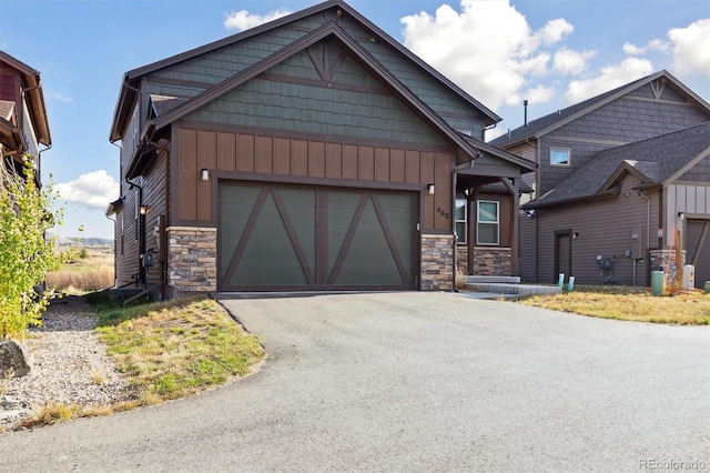 craftsman-style house with a garage